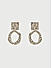 Gold Plated Textured Contemporary Drop Earring
