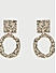 Gold Plated Textured Contemporary Drop Earring
