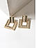Stones Gold Plated Geometric Drop Earring