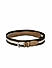 Brown and Cream Stripped Belt For Men