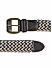 Navy and Taupe Braided Belt For Men
