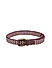 Red and Off White Braided Belt For Men