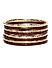 Kids Set Of 8 Brown and Gold-Toned Bangles