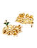 White Beads Kundan Gold Plated Floral Jhumka Earring 