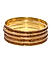Set Of 4 Copper Gold Plated Bangles