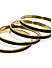Set Of 4 Black and Gold-Toned Bangles