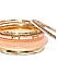 Set Of 8 Peach and Gold-Toned Bangles