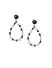 White Stones Pearls Silver Plated Drop Earring