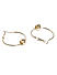 Set Of 3 Gold-Toned Geometric Drop Earrings