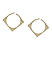 Gold-Toned Geometric Half Hoop Earrings