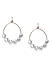 Gold-Toned and White Circular Drop Earrings