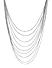 Silver-Toned Multi-Layered Chain Necklace