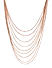Rose Gold-Toned Multi-Layered Chain Necklace