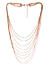 Rose Gold-Toned Multi-Layered Chain Necklace