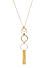 Gold-Toned Rings Tassel Pendant With Chain
