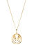 Gold Plated Ringed Pendant Necklace
