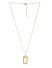 Gold-Toned and Silver-Toned Geometric Pendant With Chain