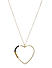 Gold-Toned Heart-Shaped Pendant With Chain