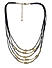 Black and Gold Layered Necklace For Women