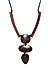 Brown Wooden Geometric Necklace For Women