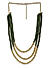 Green and Gold Colorblock Beaded Necklace For Women