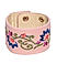 Dusty Pink Embroidered Wraparound Bracelet