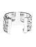 Silver-Toned Stone-Studded Cuff Bracelet