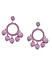 Purple Circular Drop Earring For Women