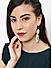 White Beaded Circular Drop Earring For Women