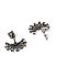 Silver Tone Contemporary Oxidised Drop Earring For Women