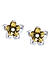 Gold and Silver Floral Stud Earring For Women