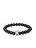 Unisex Black Crown-Shaped Beaded Bracelet For Men