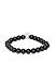 Unisex Black Crown-Shaped Beaded Bracelet For Men