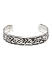 Men Silver-Toned Textured Metal Cuff Bracelet