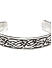 Men Silver-Toned Textured Metal Cuff Bracelet