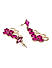Pink and Gold-Toned Drop Earrings