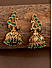 Emerald Gold Plated Peacock Jhumka Earring