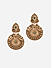 Stones Gold Plated Antique Floral Drop Earring 
