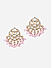Pink Beads Kundan Crescent Maangtikka & Earring Set