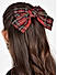 Toniq Red Holiday Plaid Barette Hair Clips For Women