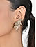 Toniq Gold Plated Floral Drop Earrings for Women