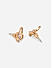 Toniq Gold Plated Pink Butterfly Crystal Stud Earring for Women