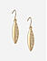 Toniq Gold Plated Floral Shape CZ Drop Earrings for Women