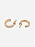 Toniq Fancy Gold Plated Hoop CZ Stone Earrings for Women