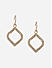 Toniq Gold Plated Asymmetric Cz Drop Earrings for Women
