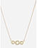 Toniq Gol Plated Floral Cz Stone Studded Charm Necklace 