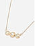 Toniq Gol Plated Floral Cz Stone Studded Charm Necklace 