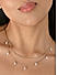 Toniq Gold Plated White Pearl Hanging  Layered Necklace for Women