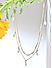 Toniq Gold Plated White Pearl Hanging  Layered Necklace for Women