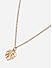 Toniq Gold Plated Floral Cuban Link Charm Necklace for Women 